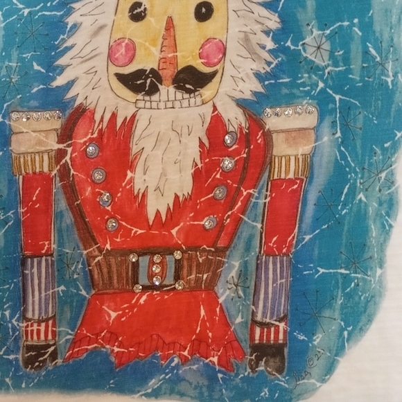 White Nutcracker Graphic Women's Tunic - Picture 3 of 10